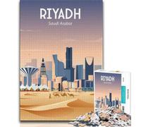 Saudi Arabia Jigsaws 1000 Pieces for Adults,Challenging Game And Family Play with Fully Interlocking Randomly Shaped Pieces 50x75cm