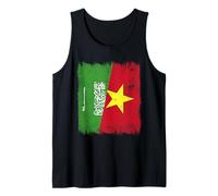 Saudi Arabia Vietnam Half Flag Saudi Arabian Vietnamese Tank Top