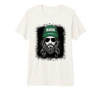 Saudi Arabian Flag Beanie Man Grunge Art Premium T-Shirt