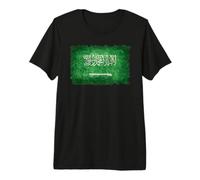Saudi Arabian Flag with Grungy Style Premium T-Shirt