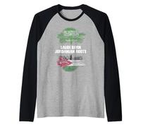 Saudi Born Jordanian Roots Saudi Arabia Jordan Heritage Raglan Baseball Tee