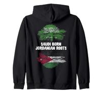 Saudi Born Jordanian Roots Saudi Arabia Jordan Heritage Zip Hoodie