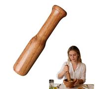 Sauerkraut Pounder Manual Fermentation Tamper Wooden Pestle Pickling, Fermentation Tool, Pickle Packer Ergonomic Crusher for Meat, Vegetable, Food Canning, Brewing and Tenderizing (Khaki)