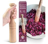 Sauerkraut Pounder - Solid Wooden Tamper for Sauerkraut Kimchi and Meat Tenderizing