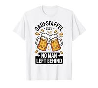 Saufstaffel 2025 No Man Left Behind Beer Crew Oktoberfest T-Shirt