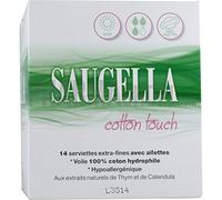 Saugella Cotton Touch Day 14 Extra-Fine Sanitary Napkins with Wings