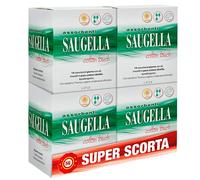 SAUGELLA Cotton Touch Sanitary Pads Day with Wings, Hypoallergenic, Antibacterial, Anti-Odour and Soothing, High Absorption, 4 Packs of 14