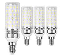 SAUGLAE Led Corn Bulbs 15W, 120W Incandescent Bulbs Equivalent, 6000K Daylight White, 1700Lm, E14 Small Edison Screw LED Light Bulbs, Non-Dimmable, Pack of 4