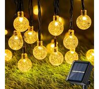 SAUGLAE Solar String Lights 11m/36ft 60 LED Decorative Lights, IP65 Waterproof Indoor | Outdoor Crystal Ball Fairy 8 Modes Lights for Garden, Patio & Festivals (Warm)