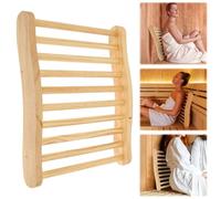 Sauna Backrest,Wooden Sauna Accessories Ergonomic S-Shaped Backrest Back Support,Suitable for Recovery, Health & Relaxation,17.72x14.33x2.95 inch