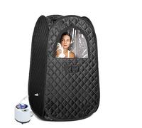 Sauna Box, Portable Sauna for Home, Sauna Tent with Steamer 3L 1200W Steam Generator, Remote Control (Black)