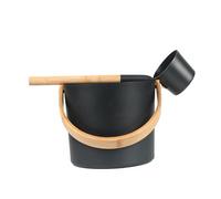 Sauna Bucket and Ladle Set - 7L Aluminum Sauna Water Bucket with Long Handle Ladle Cedar, Luxury Sauna Accessories for Bathrooms, Steam Rooms & Home Spas