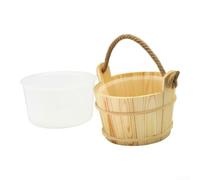 Sauna Bucket Set 4 Litre for Home Wellness Routines | for premium cedar look, 4L capacity, rope handles, steam room essential, home wellness