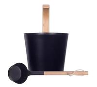 Sauna Bucket Set, 7 L Sauna Bucket & Sauna Ladle, Bath Sauna Barrel Aluminium Bucket Container with Handle, Dry Sauna Must Have Bucket for Bathroom at Home, Spa Centre, Hotel