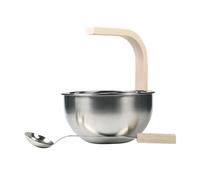 Sauna Bucket - Stainless Steel Finnish Spa Pail, Heat Resistant Metal Container, Polished Water Vessel | Durable Bathing Accessory for Wellness Retreat Relaxation Home Resort Cabin therapyy lod