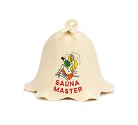 SAUNA GURU Sauna Master Hat, 100% Organic Wool Felt Sauna Cap, Banya Hat Sauna Hair Protector, Sauna Accessories Embroidered Hat, Sauna Accessory, Russian Sauna Hat, Sauna Gifts for Men and Women