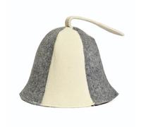 SAUNA GURU White Grey Sauna Hat, 100% Organic Wool Felt Hats for Russian Banya - Protect Your Head from Heat - English Sauna eBook Guide Included