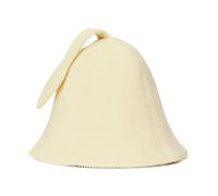 SAUNA GURU White Sauna Hat, 100% Organic Wool Felt Hats for Russian Banya - Protect Your Head from Heat - English Sauna eBook Guide Included