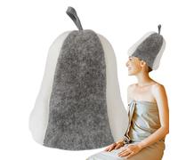 Sauna Hat - Felt, 27.7 x 23 cm Bath Cap | Thermal Insulation Sauna Protection Ergonomic Washable and Quick Drying - Spa Caps for Steam Room, Bathhouse, Spa at Home