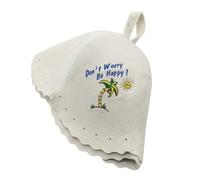 Sauna Hat - Men's Breathable Vaporarium Hat | 9.84 * 14.17in Natural Felt Drying Sauna Hat Ukrainian Ornament Cap Protector Hair Care,Styling Products for Bathhouse SPA Shower