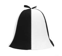 Sauna Hat Using Compressed Felt Technology To Deliver Uniform Coverage For Forehead, Crown, And Occipital Regions(1pc black/white)