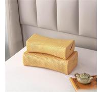 Sauna Headrest Sauna Headrest Handmade Hollow Reed Pillow Breathable Single Person Accessories(34 x 18 x 8 cm)