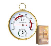 Sauna Hygrometer - 3.78 Inch Portable Heat Resistant Temperature and Humidity Gauge | Easy to Read Monitor for Indoor Spa and Hammam | Accessory for the