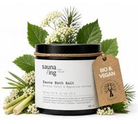 sauna/ing Bath Salt Birch & Lemongrass 200g - Magnesium Bath Soak & Foot Salt for Sauna Or Home - Finnish Sauna Ritual - Made in Finland