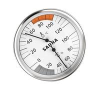 Sauna Room Hygrometer Thermometers Aluminum Alloy Thermal Glass Humidity Control For Home Spas High Temperature Resistant Sauna Meter