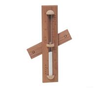 Sauna Sand Timer, Wall-Mounted Red Cedar Sauna Sand Timer 15 Minutes With White Glass Beads For Accurate Session Timing, 5/10 Min Markers