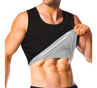 Sauna Shirt for Men, Short Sleeve Sauna Suit, Sweat Body Shaper Mens Sauna Vest Gym Exercise Tank Top