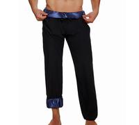Sauna Shorts for Men Sweat Pants with Drawstring, Heat Trapping Sweat Shorts Sauna Suit for Men Workout Gym Exercise, Blue-inner-pants, L