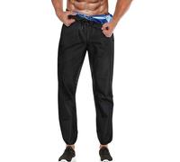 Sauna Shorts for Men Sweat Pants with Drawstring, Heat Trapping Sweat Shorts Sauna Suit for Men Workout Gym Exercise, Pants-blue, 3XL