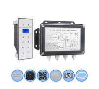 Sauna Steamer, 3KW AC Black Shower Steam nerator, Wet Sauna with Time & Temperature Setting Waterproof IPX4 for Shower House(VS-9007W-3KW-BP)