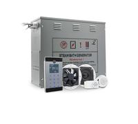 Sauna Steamer, 4.5KW AC Wet Steam Bath Sauna nerator with Shower Spa Accessories Brass Safety Valve Auto Drain Steamer for Shower House(VSC045-4.5KW-HP)