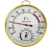 Sauna Temperature And Humidity Thermometer Hygrometer 2in1 Rust Resistant Alloy Aluminum With Wall Mount For Accurate Sauna Condition Monitoring(1pc)