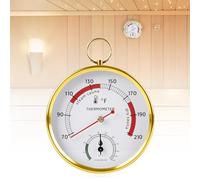 Sauna Thermometer, 2 in 1 Sauna Thermometer Fahrenheit and Hygrometer Wall Mount Sauna Temperature Gauge Accuracy Sauna Accessories for for Steam Sauna Room Home Office