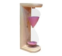 Sauna Timer, 15 Minute Wooden Sand Timer, Wood Crafted Sand Clock for Hot Spring Baths, Spas Gyms Yoga Sauna Accessories Family Friendly Timekeeping Tool Classic Sturdy Design 19x9.5cm