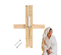 Sauna Timer - Accurate Hourglass Sand Timer Wall Mounted | Rotating 15 Minutes Heat Resistant Wooden Hour Glass