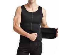Sauna Vest for Men, Burning Vest Men,Sweat-Inducing Weight Loss Body Shaper Neoprene Fabric, Ideal for Gym Workouts and Cardio, Enhances Thermal Activity, Slimming and Toning Aid for Mens (L)