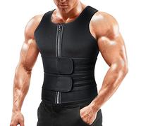 Sauna Vest Waist Trainer for Men - Mens Sauna Suit Double Sweat Belt Body Shaper for Belly Fat Slimming Gym Workout Plus Size 5XL