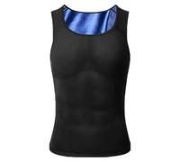 Saunavest Men | Breathable Sweat Body Shaper Slimming Waist Trainer Vest | Quick Drying Heat Retaining Training Tank Top Slimming Sauna Vest for Body Shaping