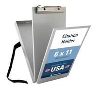 Saunders Dual Layer Police Storage Clipboard, Ticket Size, Silver Aluminum