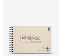 Saunders Waterford : Watercolour Paper Spiral Fat Pad 7.5x11in : 25 sheets 100% cotton NOT