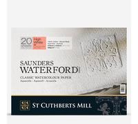 Saunders Waterford : Block : 300gsm : High White : 12x16in : Hot Pressed