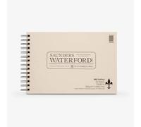 Saunders Waterford : Watercolour Paper Spiral Fat Pad 7.5x11in : 25 sheets 100% cotton NOT
