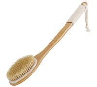 SAUNNIHEN Body Brush Back Scrubber, Shower Brush Long Handle, Natural Bristles Dry Brushing Body Brush for Lymphatic Drainage Exfoliating Cellulite