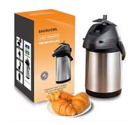 SAUNUOWL Airpot Coffee Dispenser With Pump,Thermal Hot Beverage Dispenser,Coffee Carafe Thermal 3L(101 Oz) Insulated Stainless Steel Large Beverage Dispenser Lever Action for Hot/Cold Water (Size:3L)