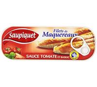 Saupiquet Mackerel Fillets in Tomato and Basil Sauce, Box, 169 g