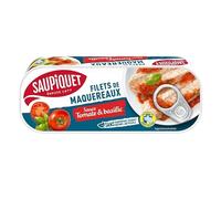 Saupiquet - Mackerel Fillets with Tomato Sauce and Basil 169g - Lot of 5